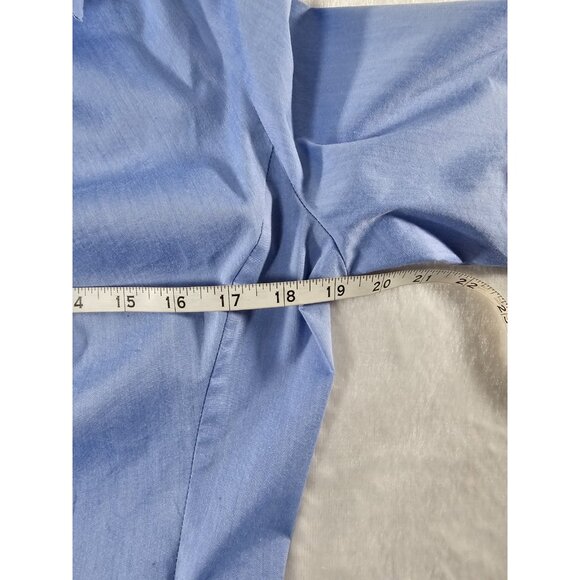 7th Avenue New York & Company Shirt Button Down 3/4 Sleeve Top-Blue-SZ M - Picture 5 of 8